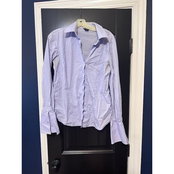 Moda International Purple Button-Down Shirt Size Large - Picture 2 of 3